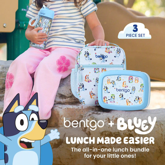 Bentgo + Bluey Kids 3-Piece Lunchtime Trio Set